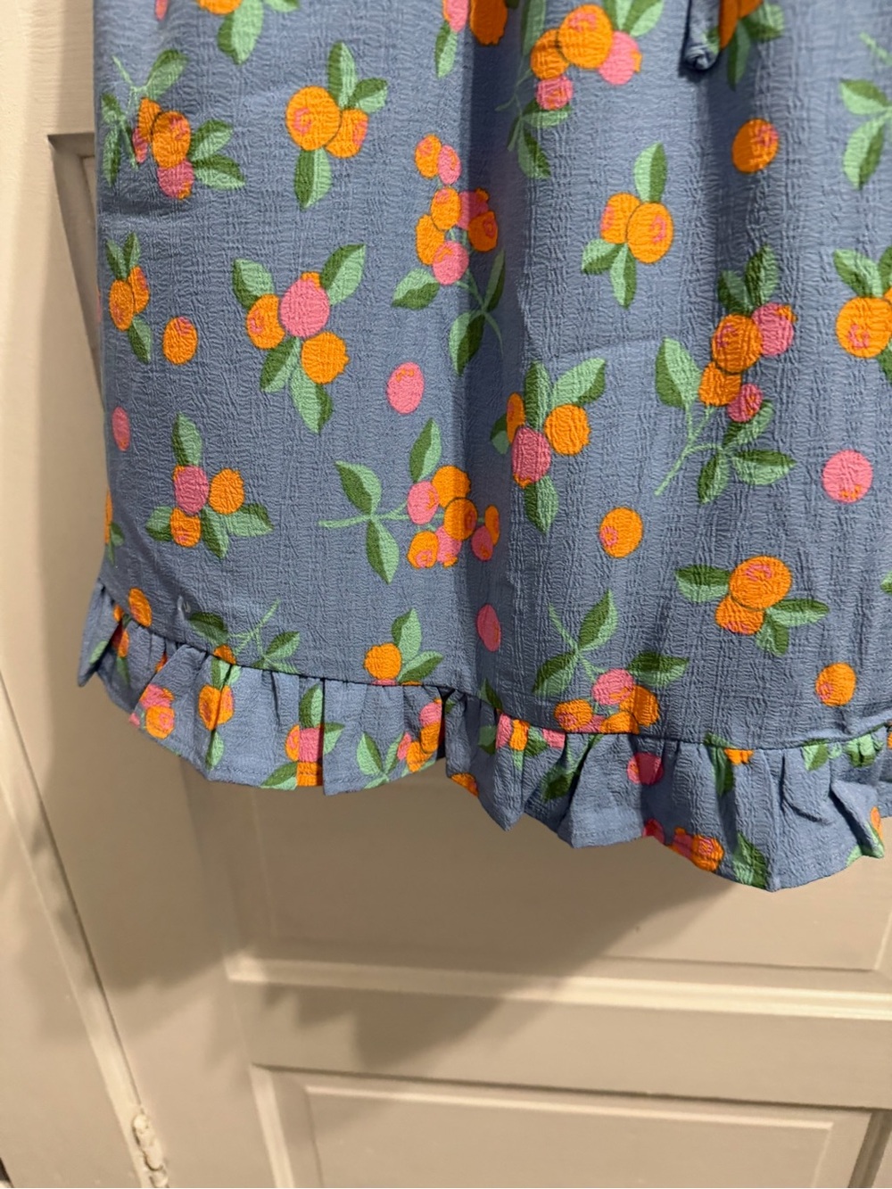 Umgee Blue Floral Mini Sundress with Orange & Pink Blooms NWT size S - Picture 3 of 8